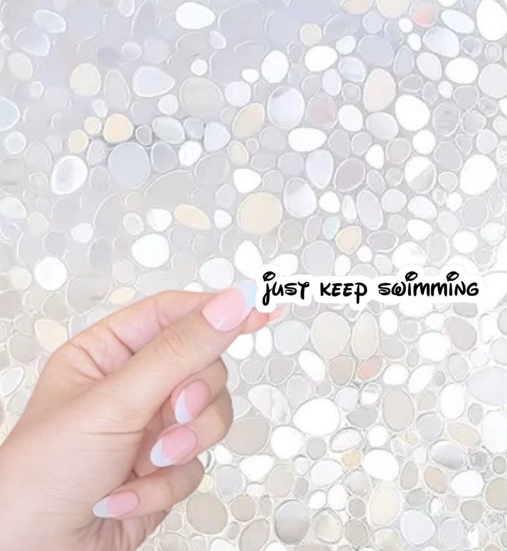 FREE SHIPPING! Just Keep Swimming- Disney Inspired Affirmation Sticker for kindle, Disney Sticker for waterbottle, Finding Nemo Sticker