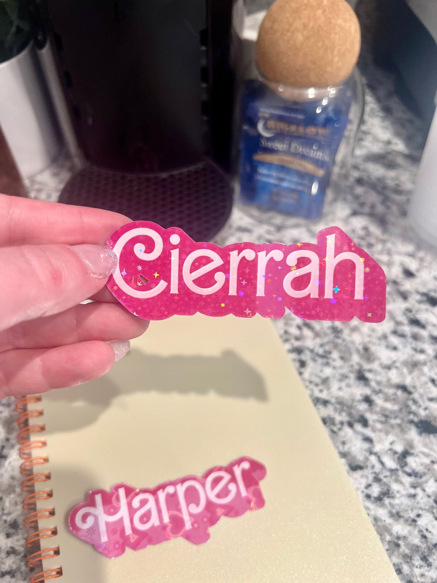 FREE * SHIPPING! Customized Holographic Name Decal Sticker,Party Favor, Retro, Personalized Name Sticker,Stanley Name Sticker