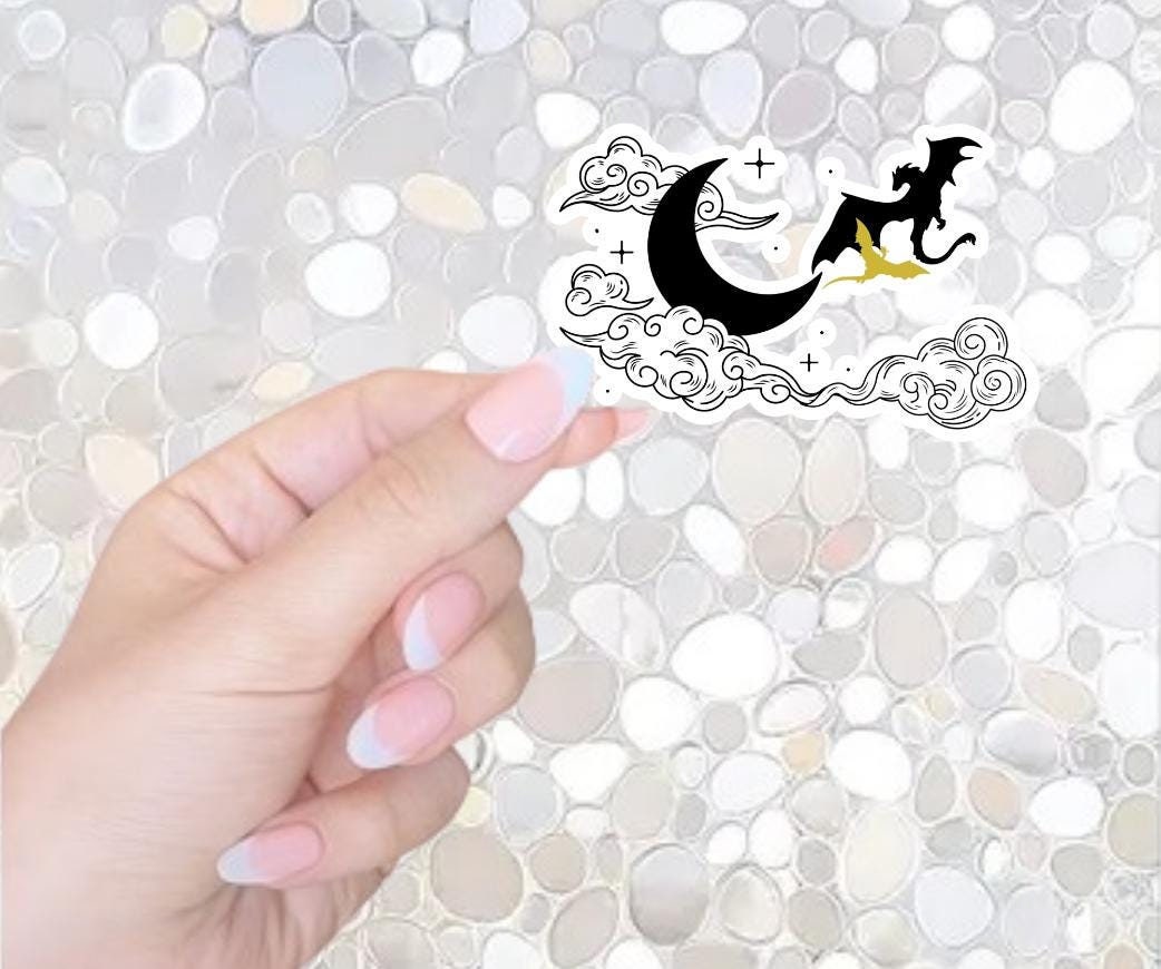 Free Shipping- Fourth Wing Bookish Dragon Sticker for Kindle, Waterbottle, Laptop