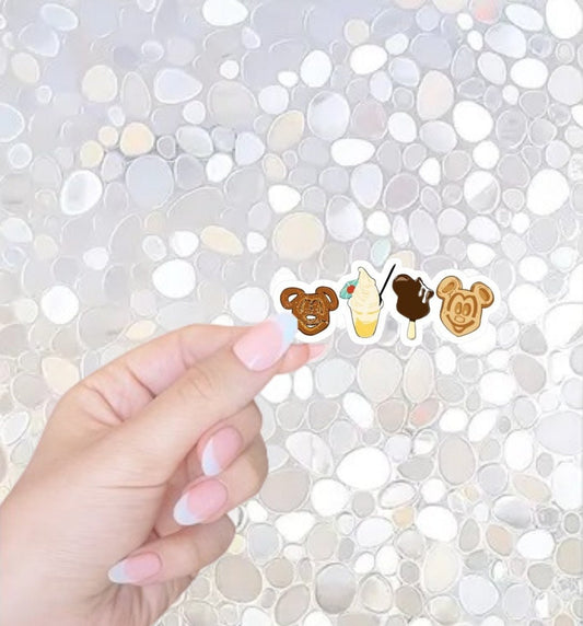 FREE SHIPPING! Snack Sticker, Cute Sticker for Kindle, Sticker for Waterbottle, Mouse Ear Sticker