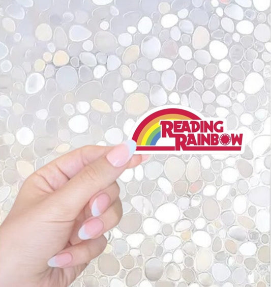 Free * Shipping- Reading Rainbow Eighties Kids Sticker, Vintage Designs from 1980s 1990s, Eighties, Retro Kindle Sticker, Waterbottle