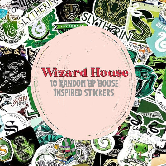 FREE * SHIPPING! Wizarding House 5 or 10 Random Sticker Pack Wizard Inspired House,Mystery Sticker Box,House HP,Kindle Stickers