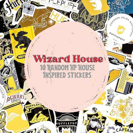 FREE * SHIPPING! Wizard House 5 or 10 Random Sticker Pack Wizard Inspired House,Mystery Sticker Box,Bager House,HP,Kindle Stickers