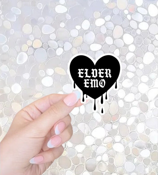 Free* Shipping- Elder Emo Sticker, Music Sticker, Millennial, y2k Sticker