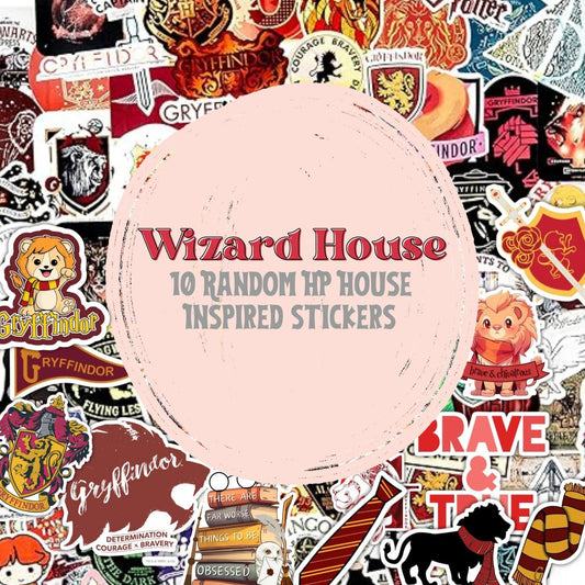 FREE * SHIPPING! Wizarding House 5 or 10 Random Sticker Pack Wizard House, Mystery Sticker Box,House HP,Kindle Stickers