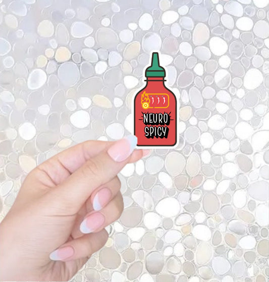 Free Shipping- Neurospicy Hot Sauce Sticker, ADHD Sticker, Kindle Sticker