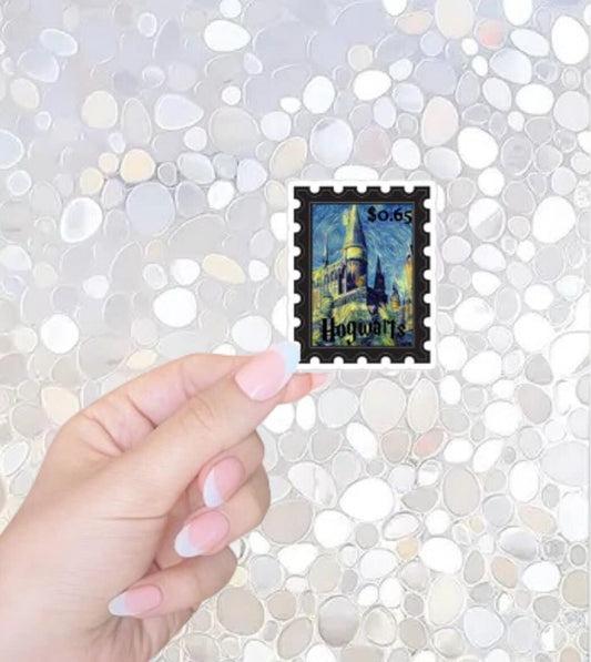 Free Shipping! Stamp Castle Sticker, HP Vinyl Sticker
