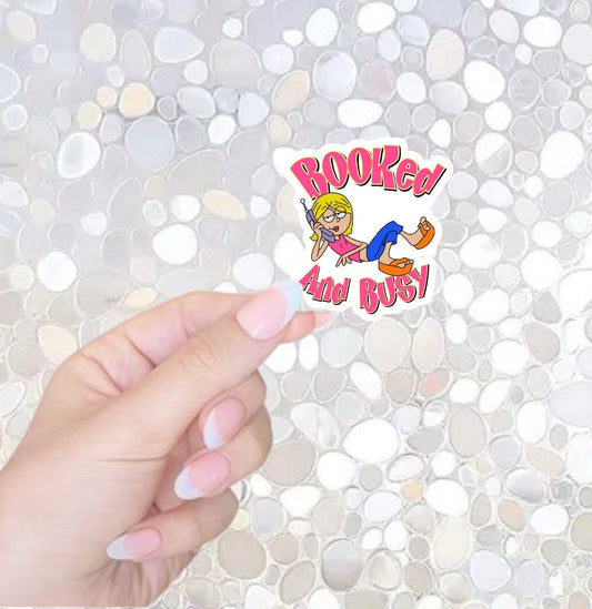 Free Shipping- Booked and Busy Y2K Sticker