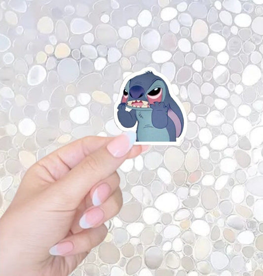 Free Shipping- Stitch, Funny Meme Sticker for Kindle, Laptop, Waterbottle