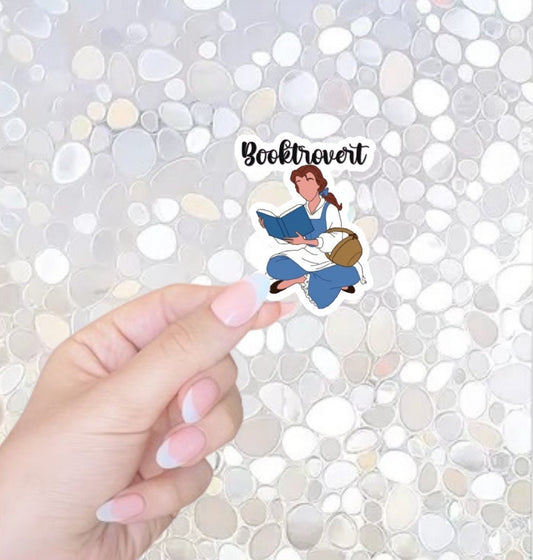 Free Shipping- Booktrovert, Nose Stuck in a Book Sticker for Kindle, Waterbottle, Laptop