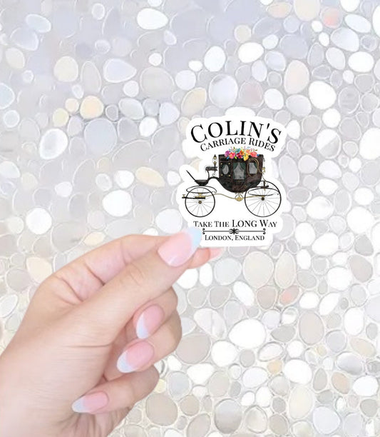 Free Shipping- Colin's Carriage Rides, Sticker for Kindle, Waterbottle, Laptop