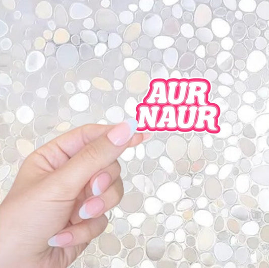 Free Shipping- Aur Naur- Funny Sticker for Kindle, Laptop, Waterbottle