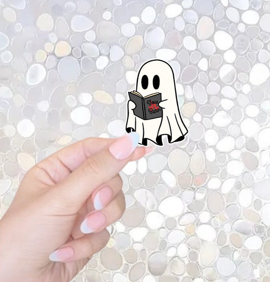 Free Shipping- Ghost Reading Dark Romance Sticker for Kindle, Laptop, Waterbottle