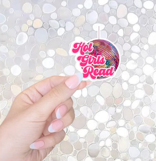 Free Shipping- Hot Girls Read Disco Ball Sticker for Kindle, Laptop, Waterbottle