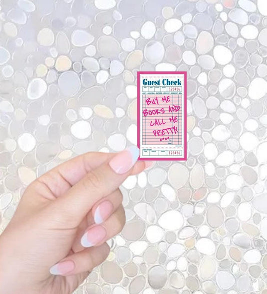 Free Shipping- Buy Me Books and Call Me Pretty- Cute Sticker for Kindle, Waterbottle, Laptop
