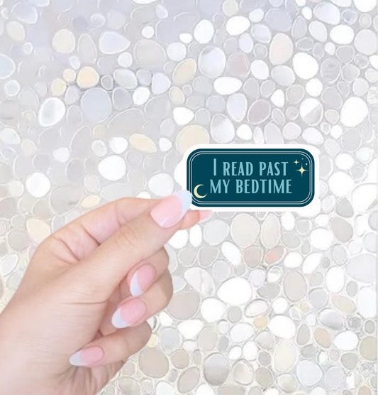 Free Shipping- I Read Past My Bedtime Sticker for Kindle, Waterbottle, Laptop