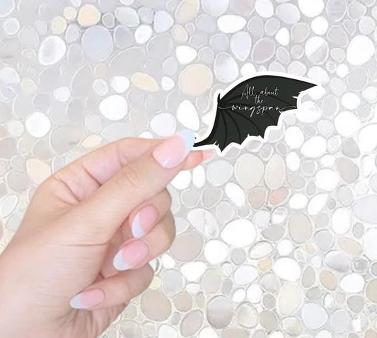 Free Shipping- All About The Wingspan, Fantasy Book Reader Sticker for Kindle, Waterbottle, Laptop
