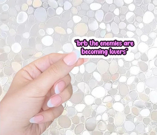 Free Shipping- Enemies are Becoming Lovers- Spicy Romance Trope Bookish Sticker for Kindle, Waterbottle, Laptop