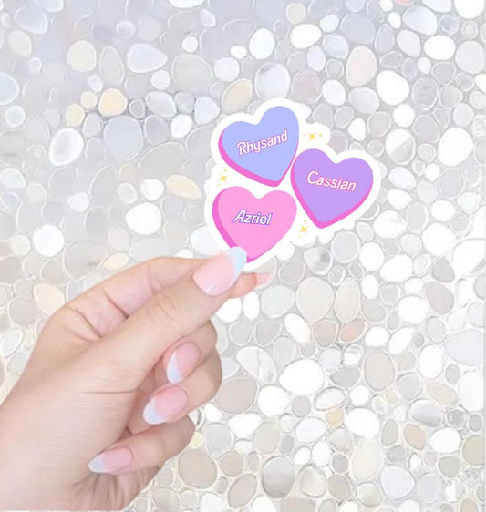 Free Shipping- Candy Heart Bat Boys Bookish Sticker for Kindle, Waterbottle, Laptop