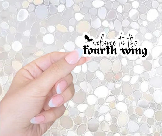 Free Shipping- Welcome to Fourth Wing, Fantasy Book Sticker for Kindle, Waterbottle, Laptop