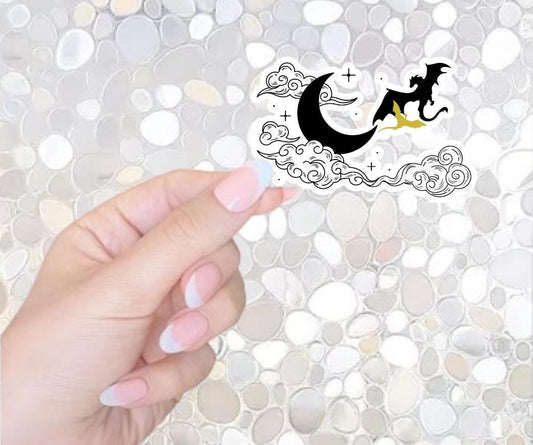 Free Shipping- Fourth Wing Bookish Dragon Sticker for Kindle, Waterbottle, Laptop