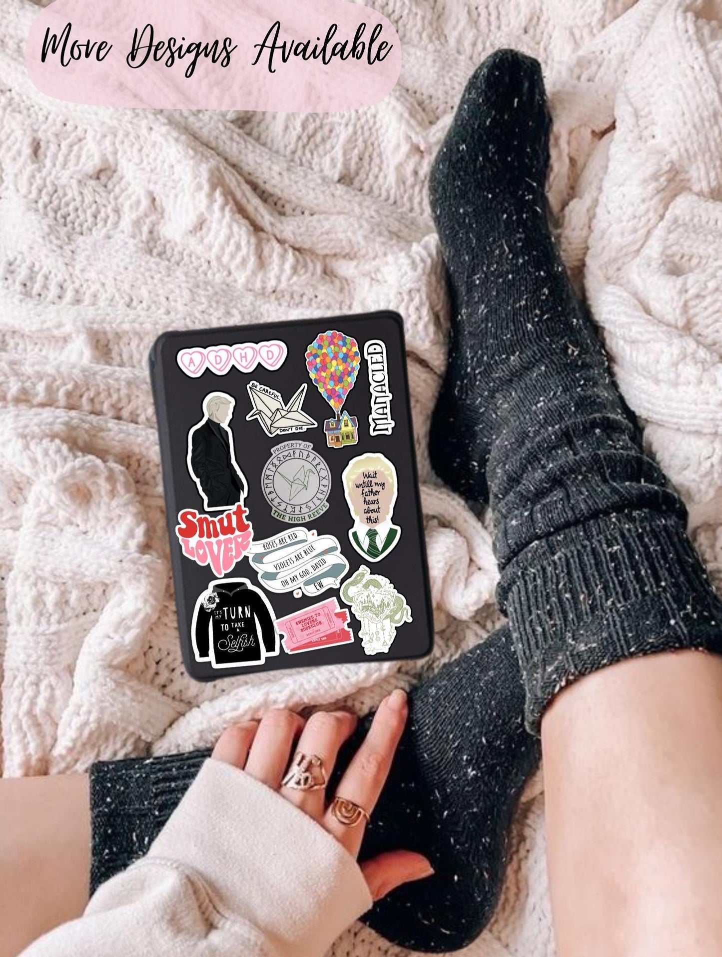 Free Shipping- Hang On Partner, I'm Overstimulated, Funny ADHD Sticker for Kindle, Waterbottle, Laptop