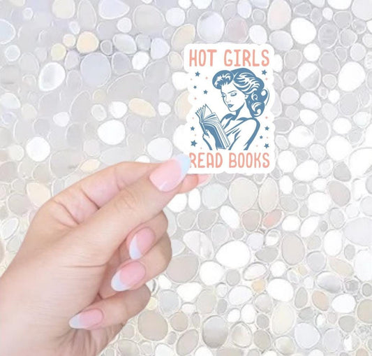 Free Shipping- Vintage Hot Girls Read Books Sticker for Kindle, Waterbottle, Laptop