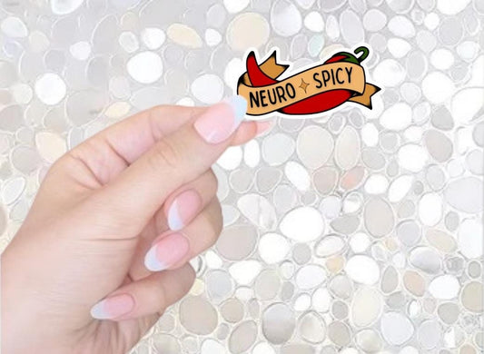 Free Shipping- Neurospicy Chili Pepper ADHD, Mental Health Sticker for Kindle, Waterbottle, Laptop