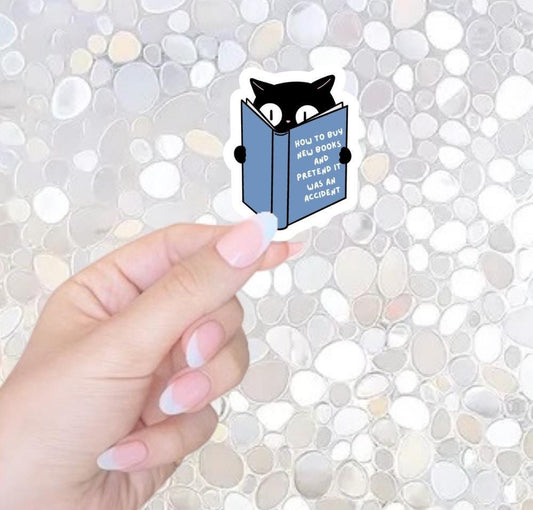 Free Shipping- Endless TBR Black Cat Bookish Sticker for Kindle, Waterbottle, Laptop