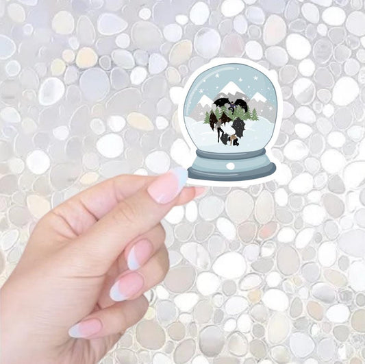 Free Shipping- Bat Boys Snowglobe Bookish Sticker for Kindle, Waterbottle, Laptop